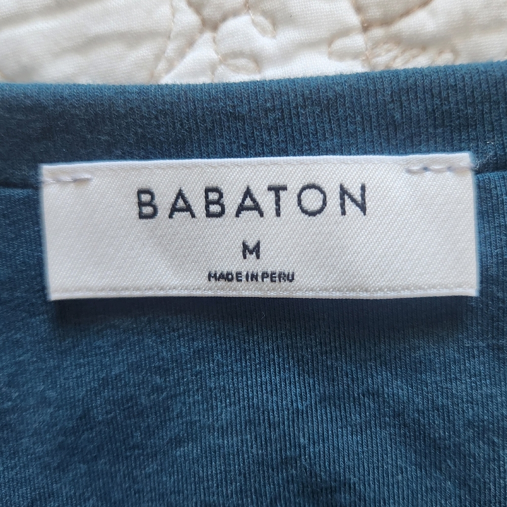 Babaton Contour Ruched Midi Dress Medium Aritzia Fitted T-Shirt Casual Summer - Picture 2 of 12